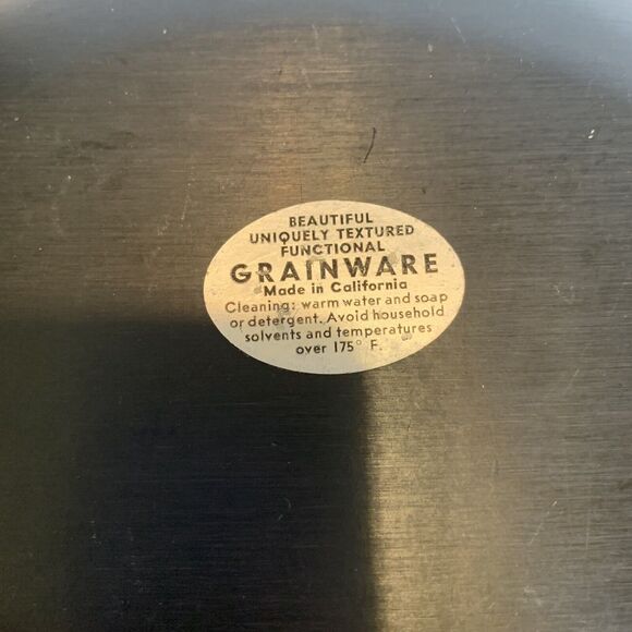 Vintage MCM Black Grainware Kidney Dish Bowl Catch-All Tabletop Snacks Modern - Picture 5 of 9